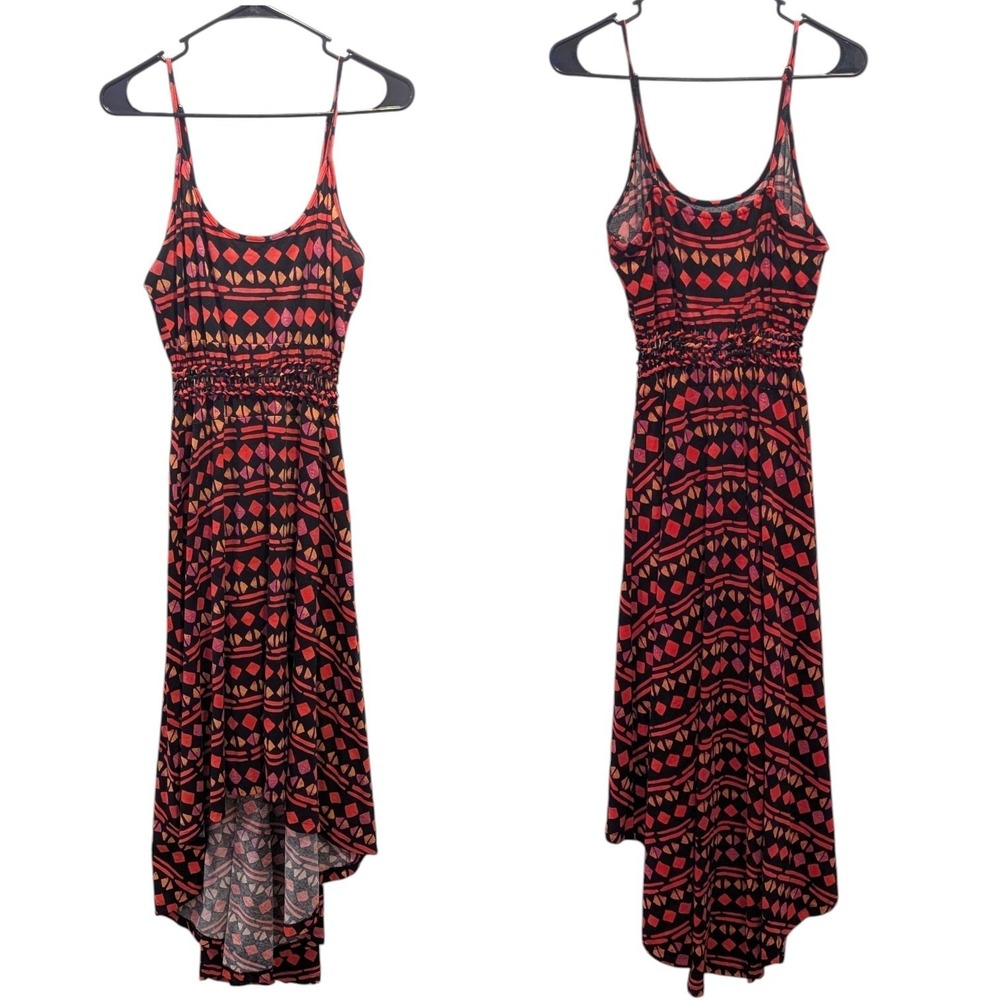Boho Festival Maxi Dress Southwest‎ Tribal High Low Sundress XL American Rag